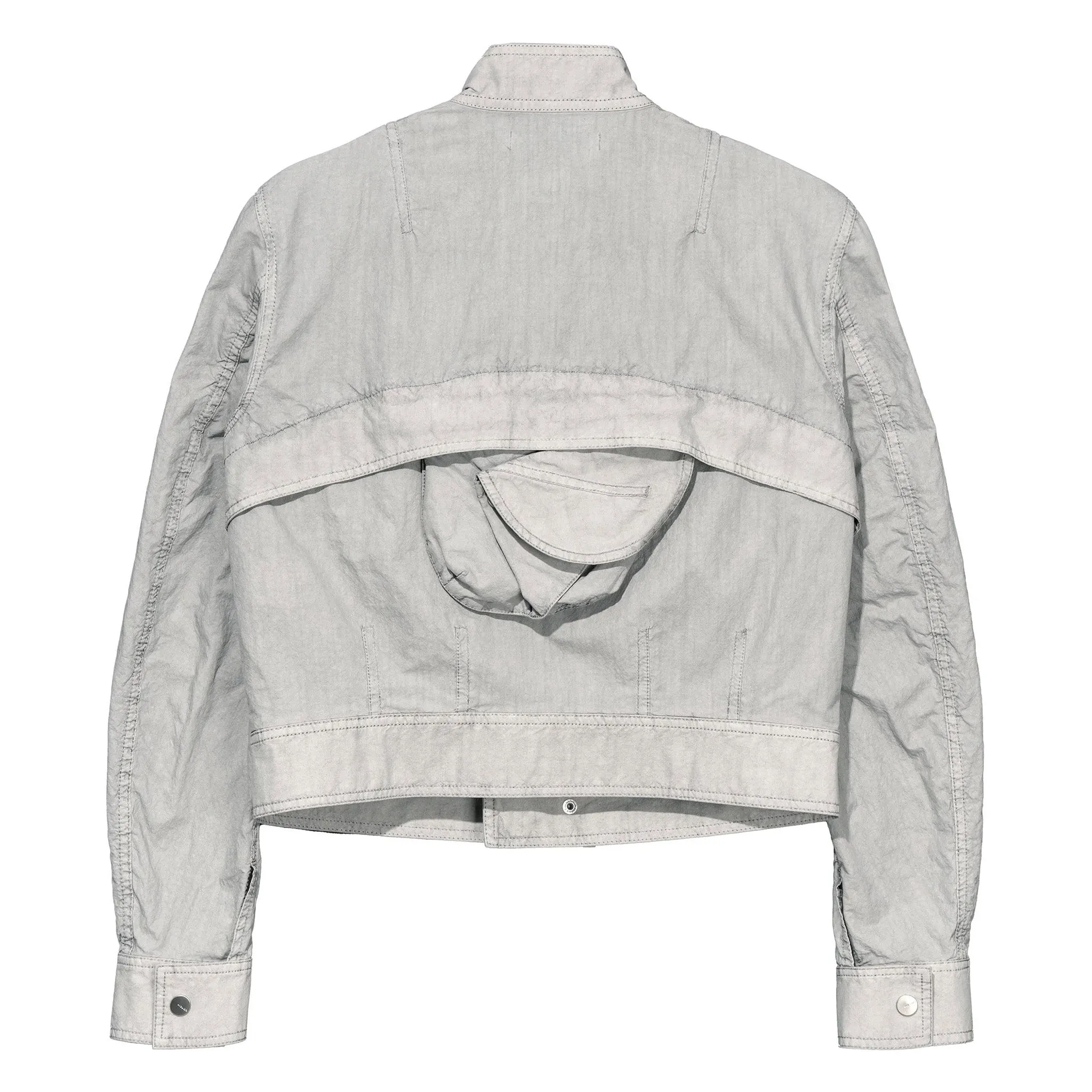 DYED MOTO JACKET / MOON GREY
