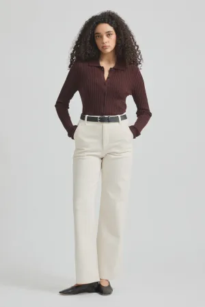 Fine Rib Shirt | Cacao