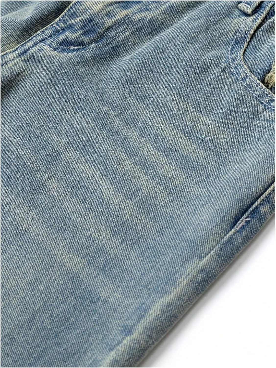 Floerns Girl's Distressed Vintage Denim Pants Baggy Wide Leg Long Jean Pants
