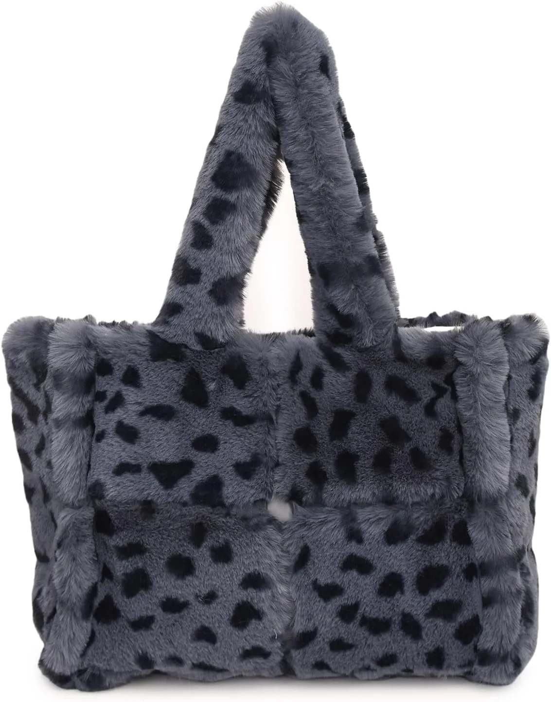 Fluffy Tote Bags Winter Furry Purse for Women Y2K Faux Fur Bag Fuzzy Shoulder Handbag