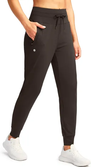 G Gradual Women's Joggers Pants with Zipper Pockets High Waisted Sweatpants Athletic Tapered Pants for Women Lounge Workout