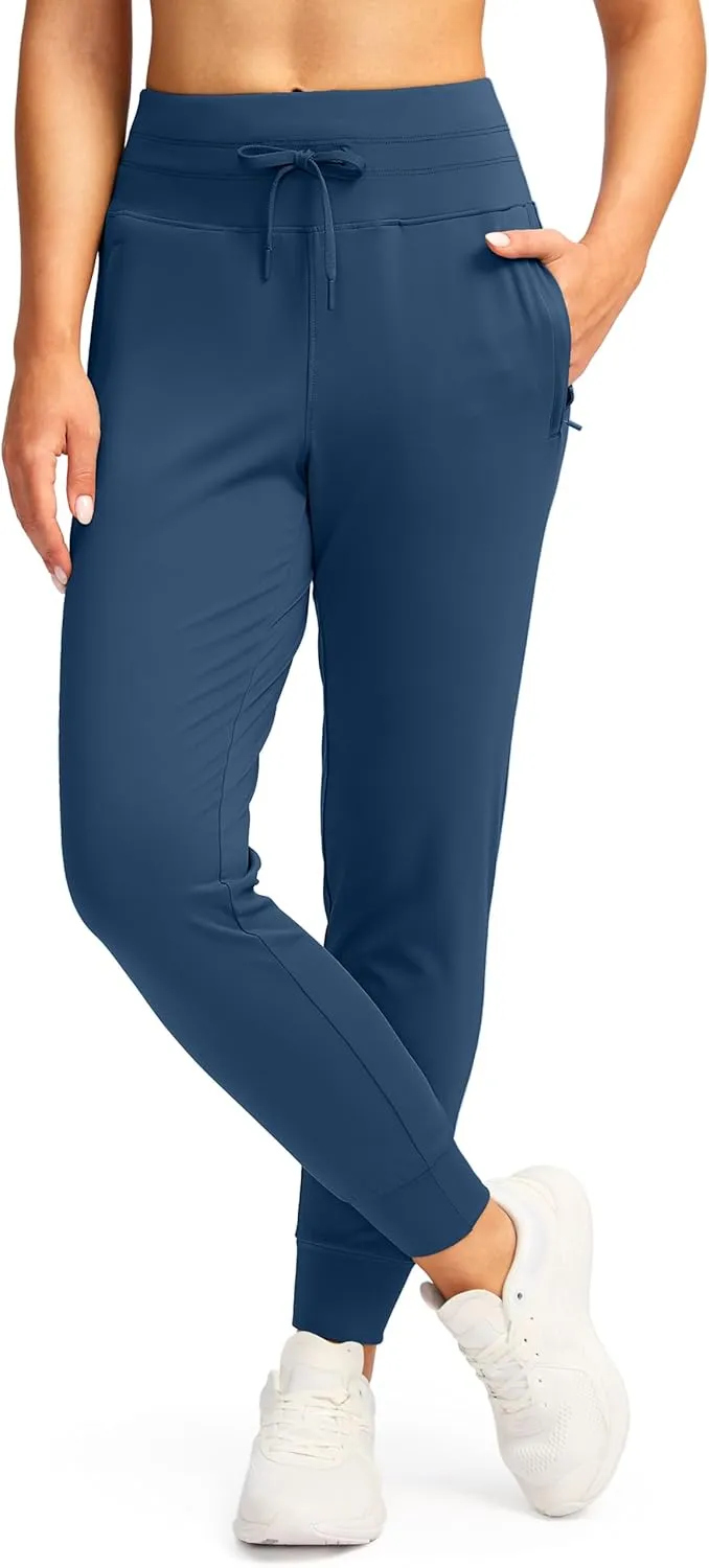 G Gradual Women's Joggers Pants with Zipper Pockets High Waisted Sweatpants Athletic Tapered Pants for Women Lounge Workout