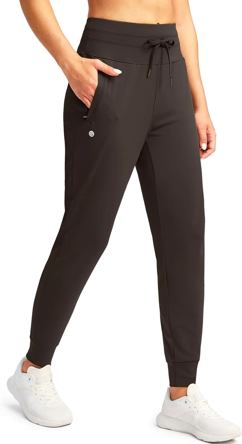 G Gradual Women's Joggers Pants with Zipper Pockets High Waisted Sweatpants Athletic Tapered Pants for Women Lounge Workout