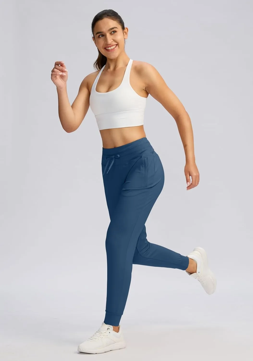 G Gradual Women's Joggers Pants with Zipper Pockets High Waisted Sweatpants Athletic Tapered Pants for Women Lounge Workout