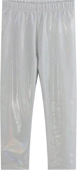 Girl's Metallic Mystique Leggings 80s Outfit for Girls neon Glitter Sequin Pants Glitter Tights
