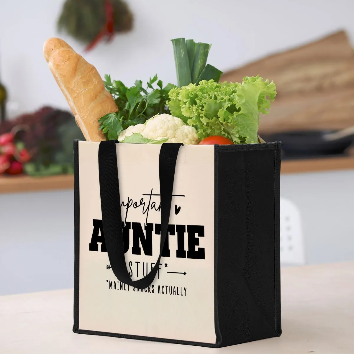 Grandma Mimi Gigi Granny Nana Memaw Nanny Mama Mum Mom Auntie Gifts Reusable Canvas Tote Bag for Women