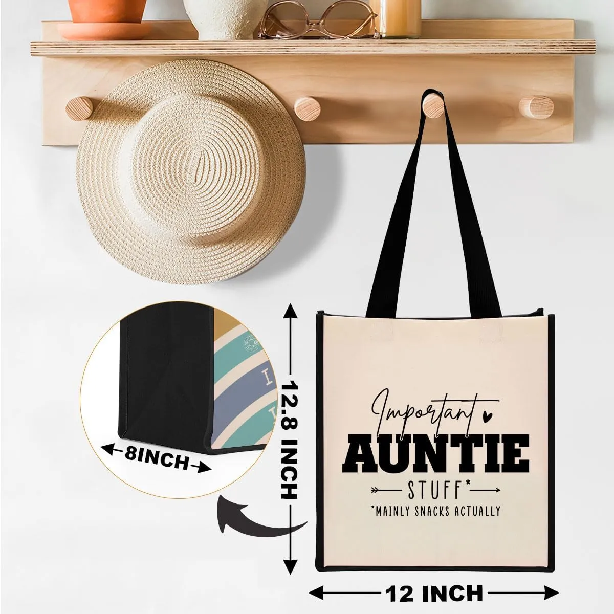 Grandma Mimi Gigi Granny Nana Memaw Nanny Mama Mum Mom Auntie Gifts Reusable Canvas Tote Bag for Women