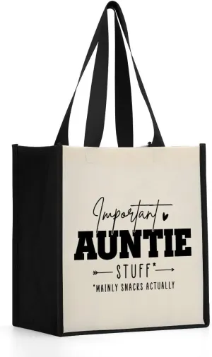 Grandma Mimi Gigi Granny Nana Memaw Nanny Mama Mum Mom Auntie Gifts Reusable Canvas Tote Bag for Women