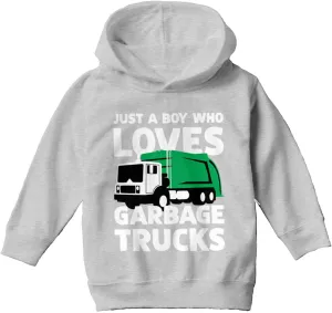 Haase Unlimited Just A Boy Who Loves Garbage Trucks Toddler/Youth Fleece Hoodie