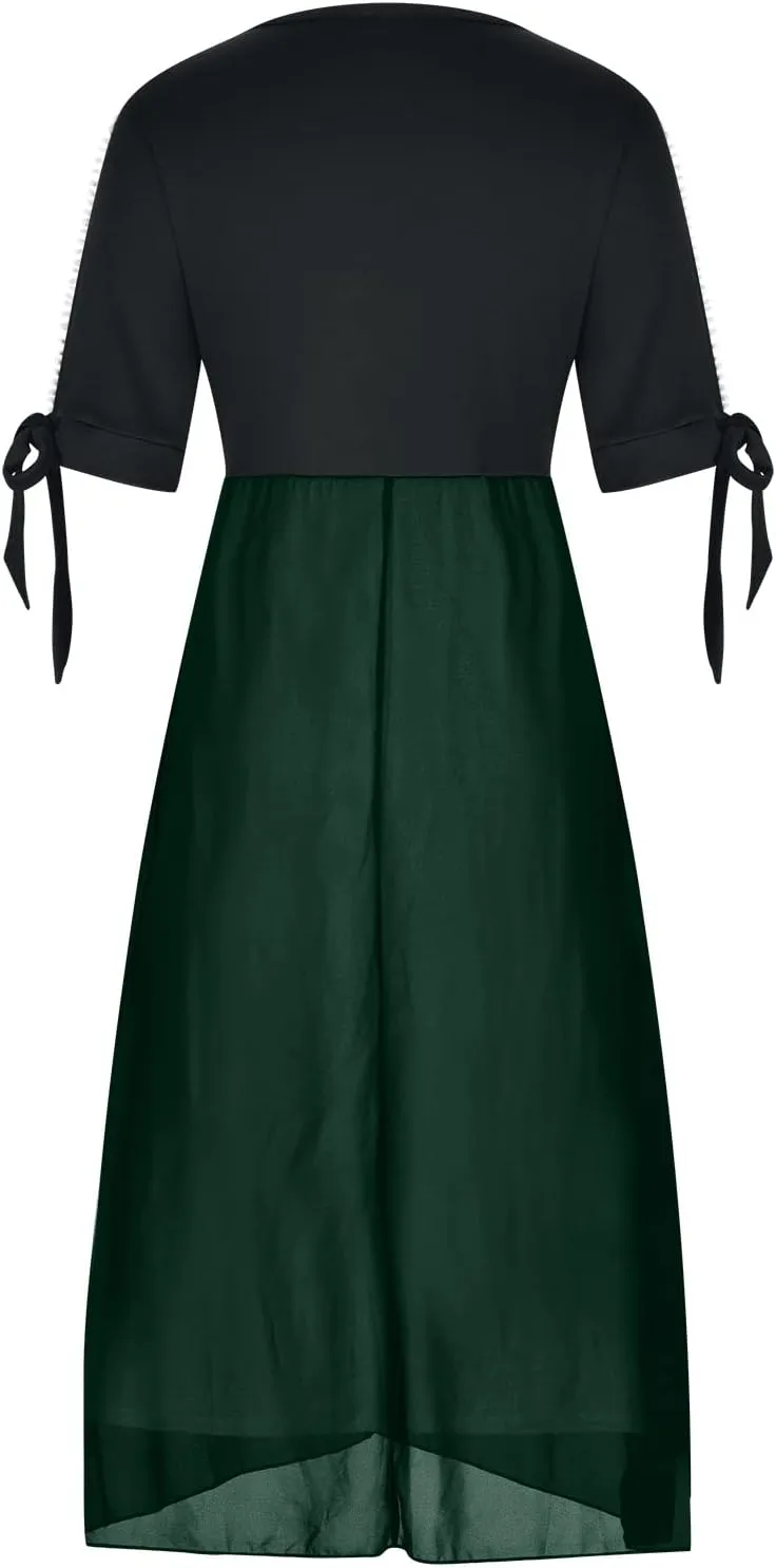 HGps8w Mother of The Bride Dresses for Women Plus Size Elegant V Neck Cold Shoulder Lace Chiffon Flowy Formal Evening Dress