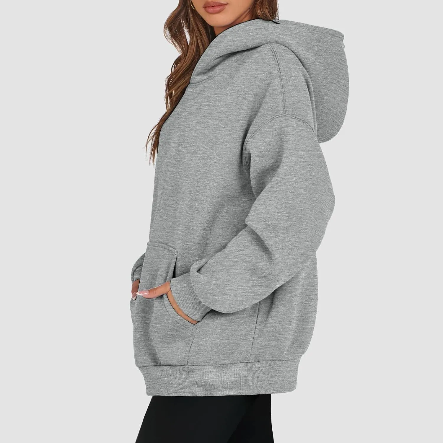 Hoodies for Women Fleece Sweatshirt with Pocket Casual Long Sleeve Oversized Sweatshirts Loose Hooded Sweatshirt