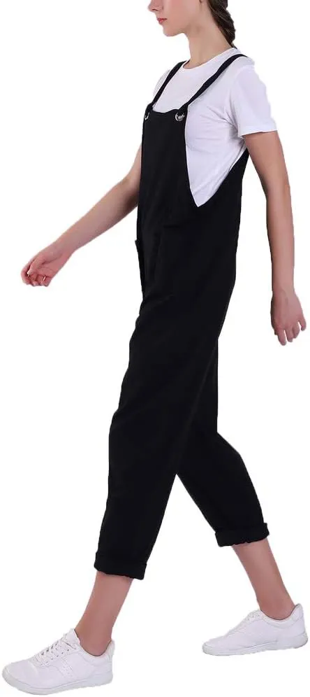 IMAYONDIA Women's Jumpsuits Casual Long Rompers Wide Leg Baggy Bibs Overalls Pants S-5XL