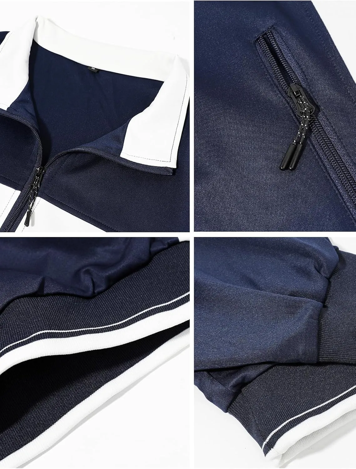Litteking Men's Tracksuits 2 Piece Outfit Casual Long Sleeve Sweat Suit Set Full Zipper Sports Jogging Suits