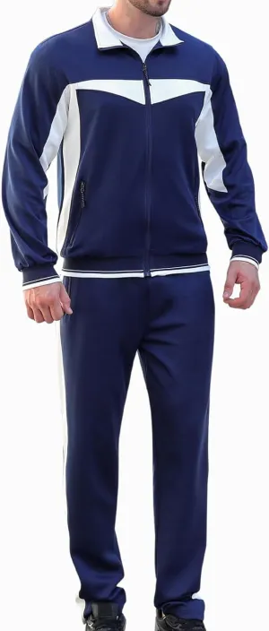 Litteking Men's Tracksuits 2 Piece Outfit Casual Long Sleeve Sweat Suit Set Full Zipper Sports Jogging Suits