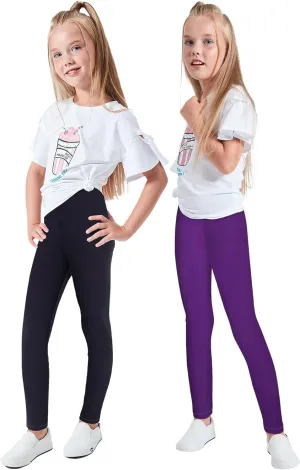 LUOUSE Cute Printed Stretch Leggings for Girls,Pants Trousers Ankle Length 4-13 Years