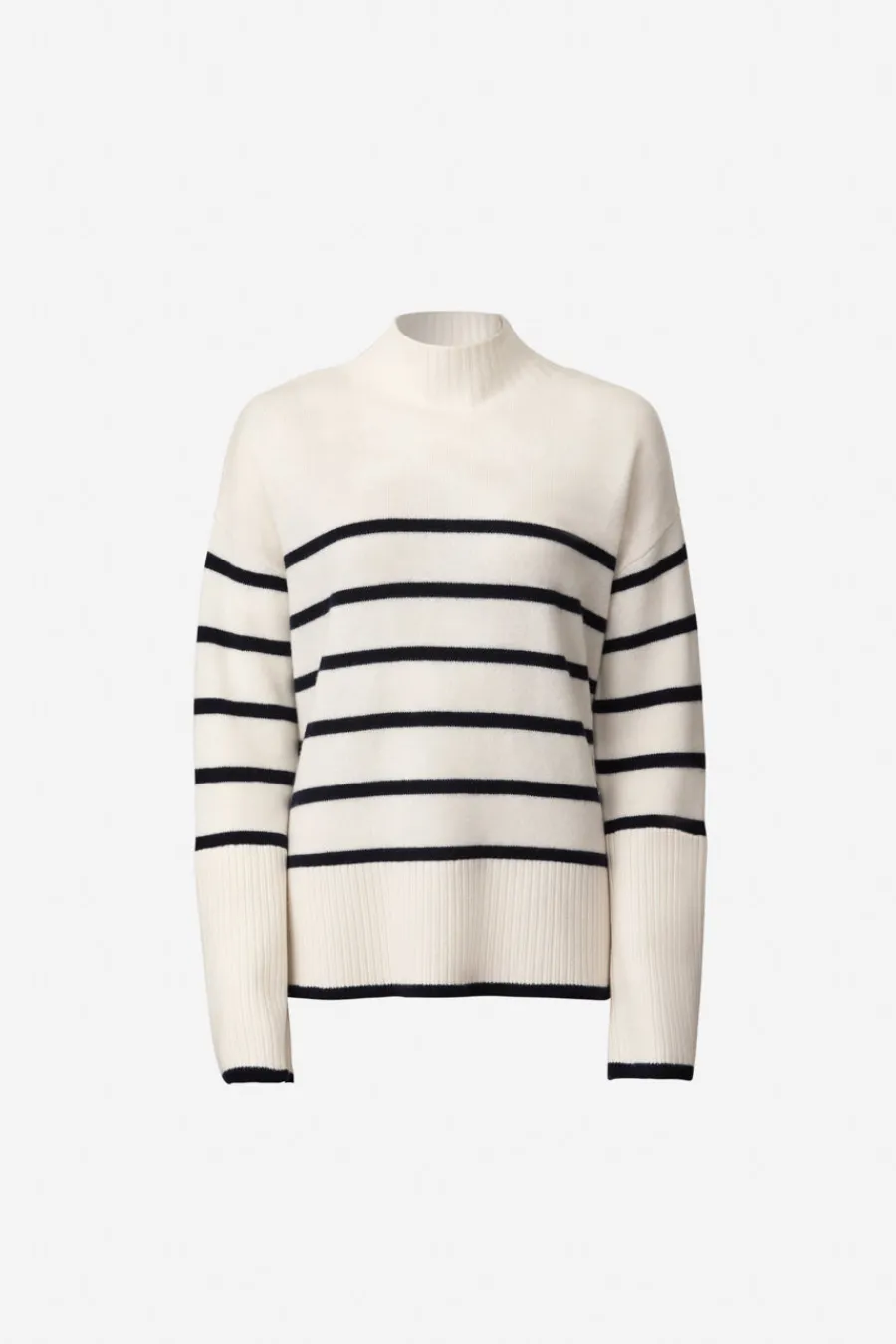 Madrid Merino Knit Ivory/Navy