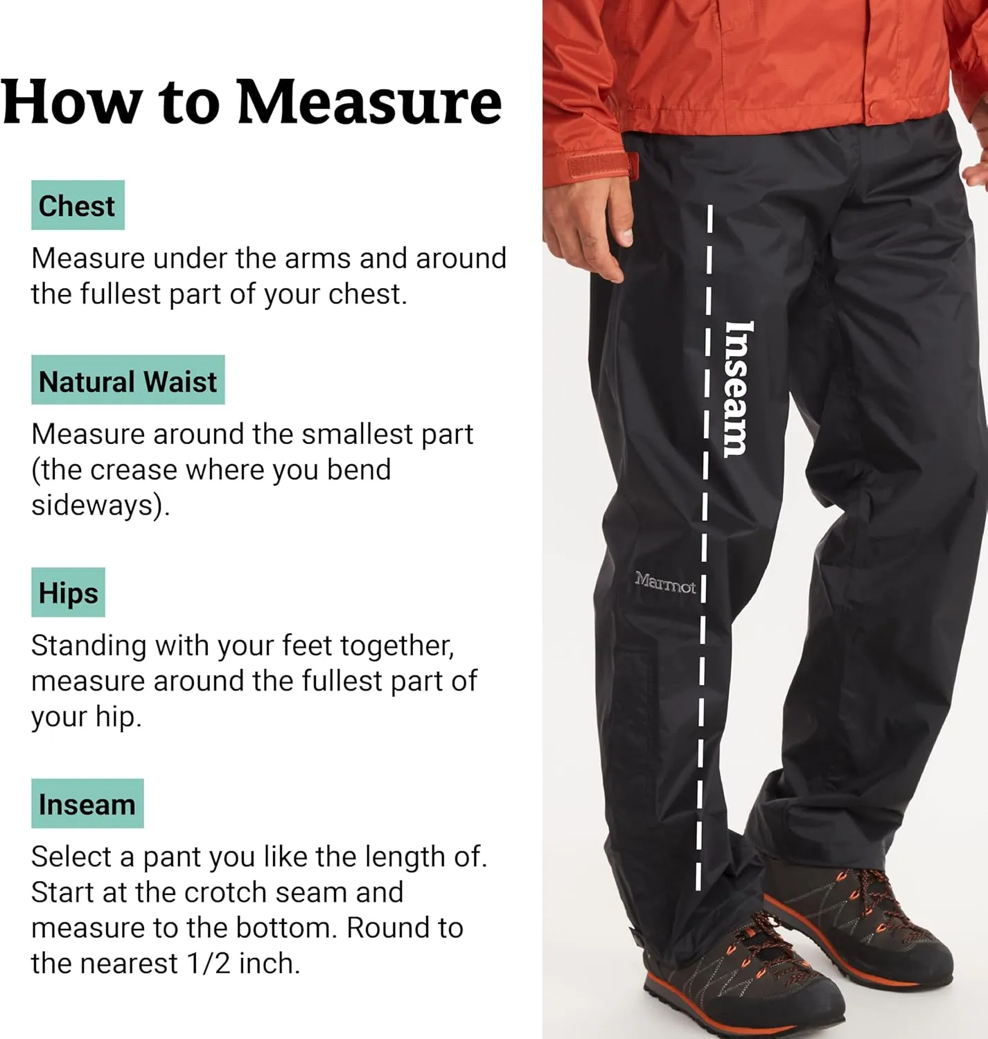 MARMOT Men's Precip Eco Rain Lightweight, Waterproof, Packable Hiking Pants Made with Recycled Materials