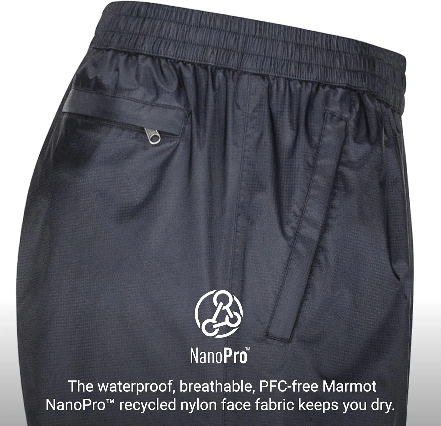 MARMOT Men's Precip Eco Rain Lightweight, Waterproof, Packable Hiking Pants Made with Recycled Materials
