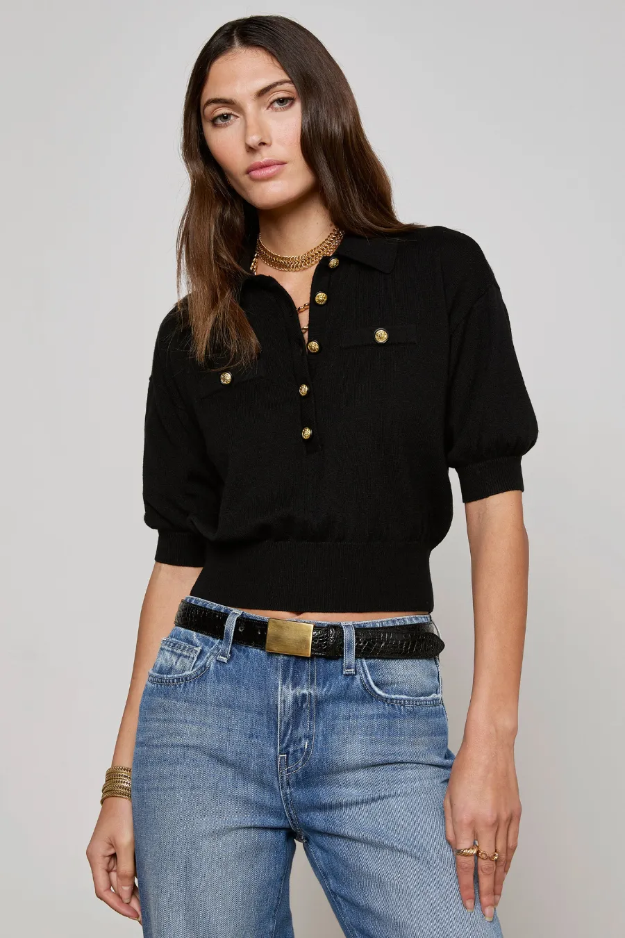 Masaki Sweater Black/ Gold