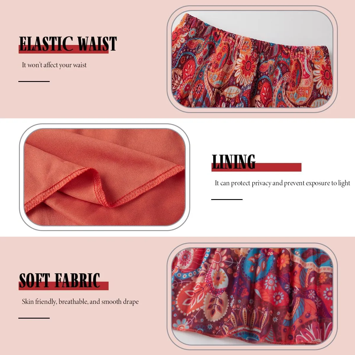 Maxi Skirts for Women Pleated Long Flowy Chiffon Elastic Waist Tiered A Line Skirt