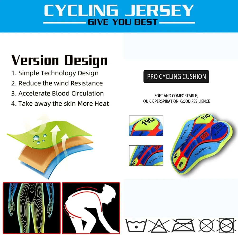 Men Cycling Jersey Set Long Sleeve Pro Cycling Clothes Riding Quick Dry Jacket   Cycling Bib with 4D Pad - Bike Clothing Set