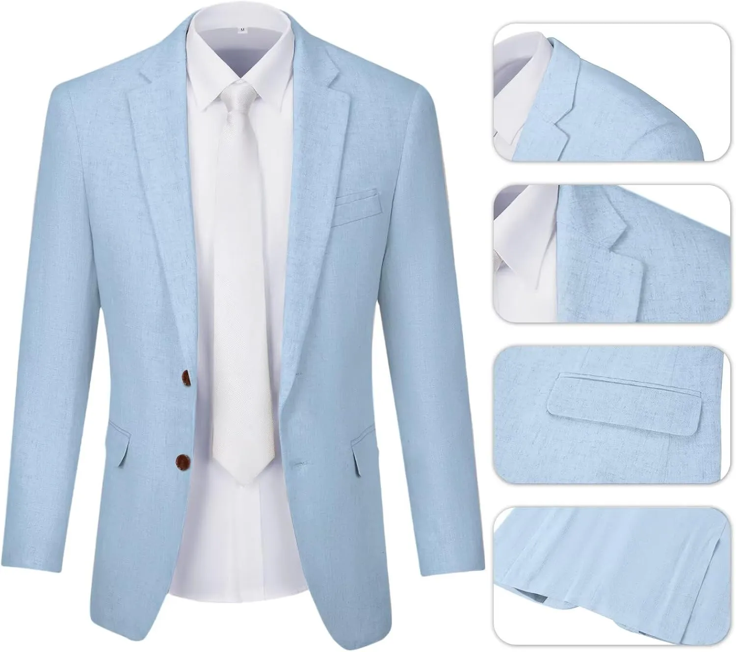 Men Suits Linen Beach Wedding Suits 3 Piece Groomsmen Attire Linen Blazer Vest Pant Prom Tuxedo