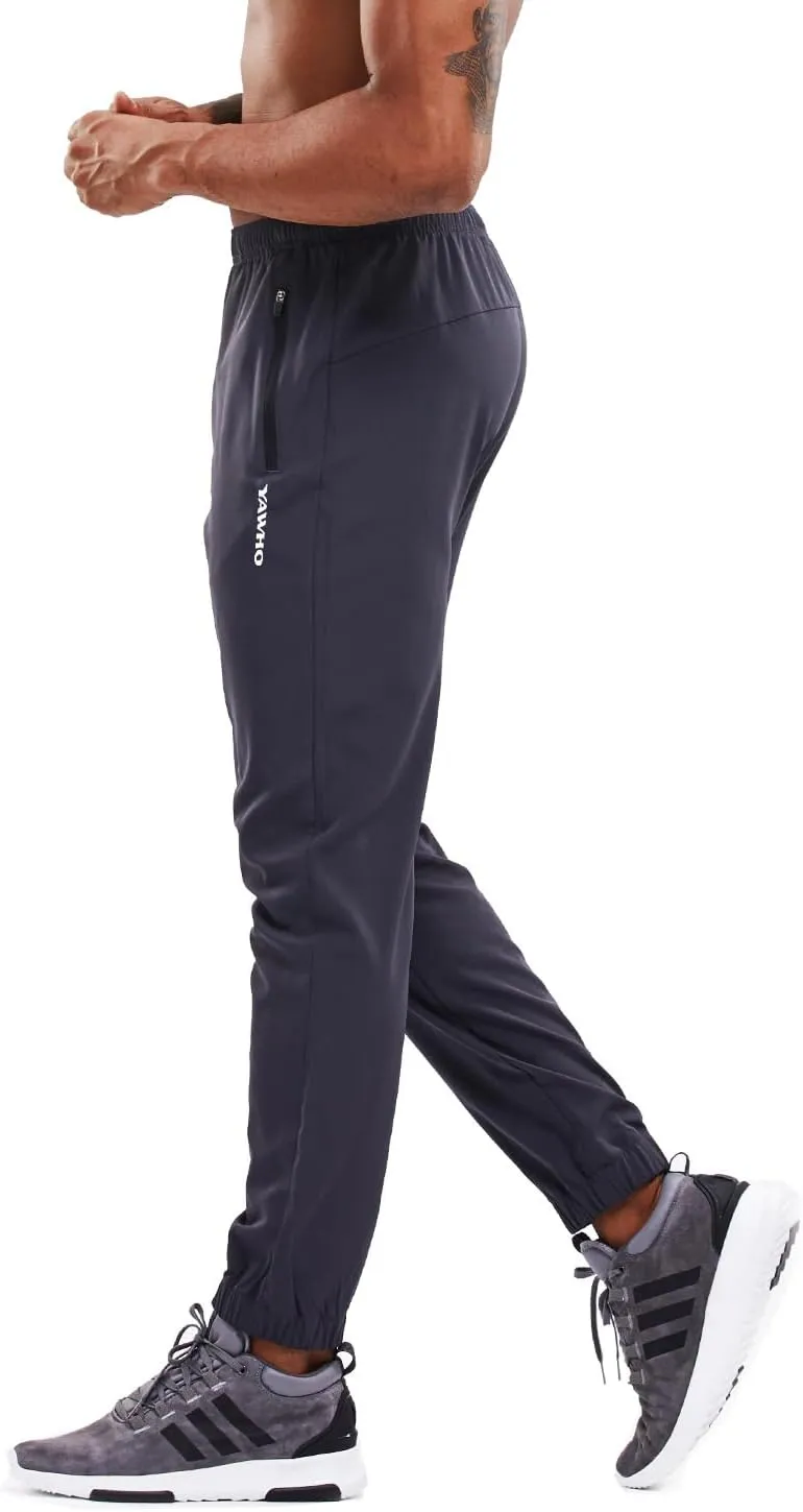 Men's Sweatpants Athletic Jogging Pants Sport Joggers Trousers for Workout,Gym,Running,Training with Zipper Pockets