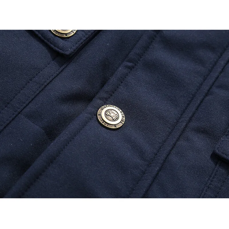 Men's Water Repellent Fleece Vest with Multi-Function Pockets - Outdoor Solid Color