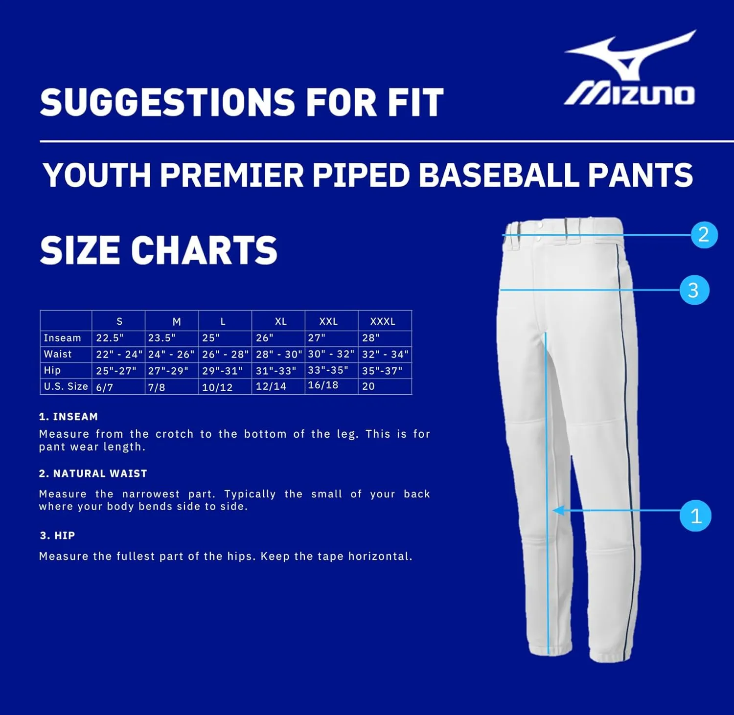 Mizuno Youth Premier Players Baseball Pant