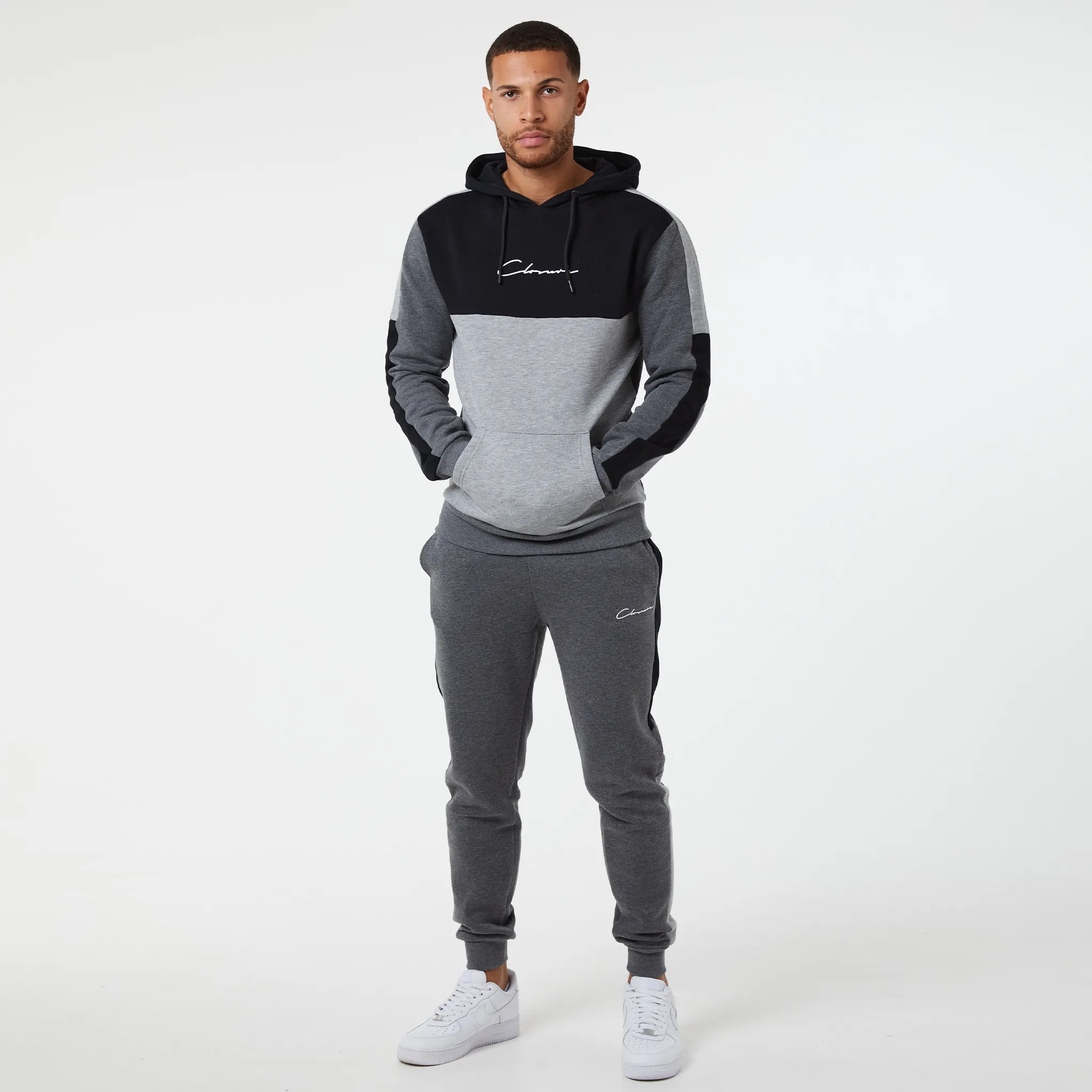 Multi Panel Hoody | Charcoal Marl