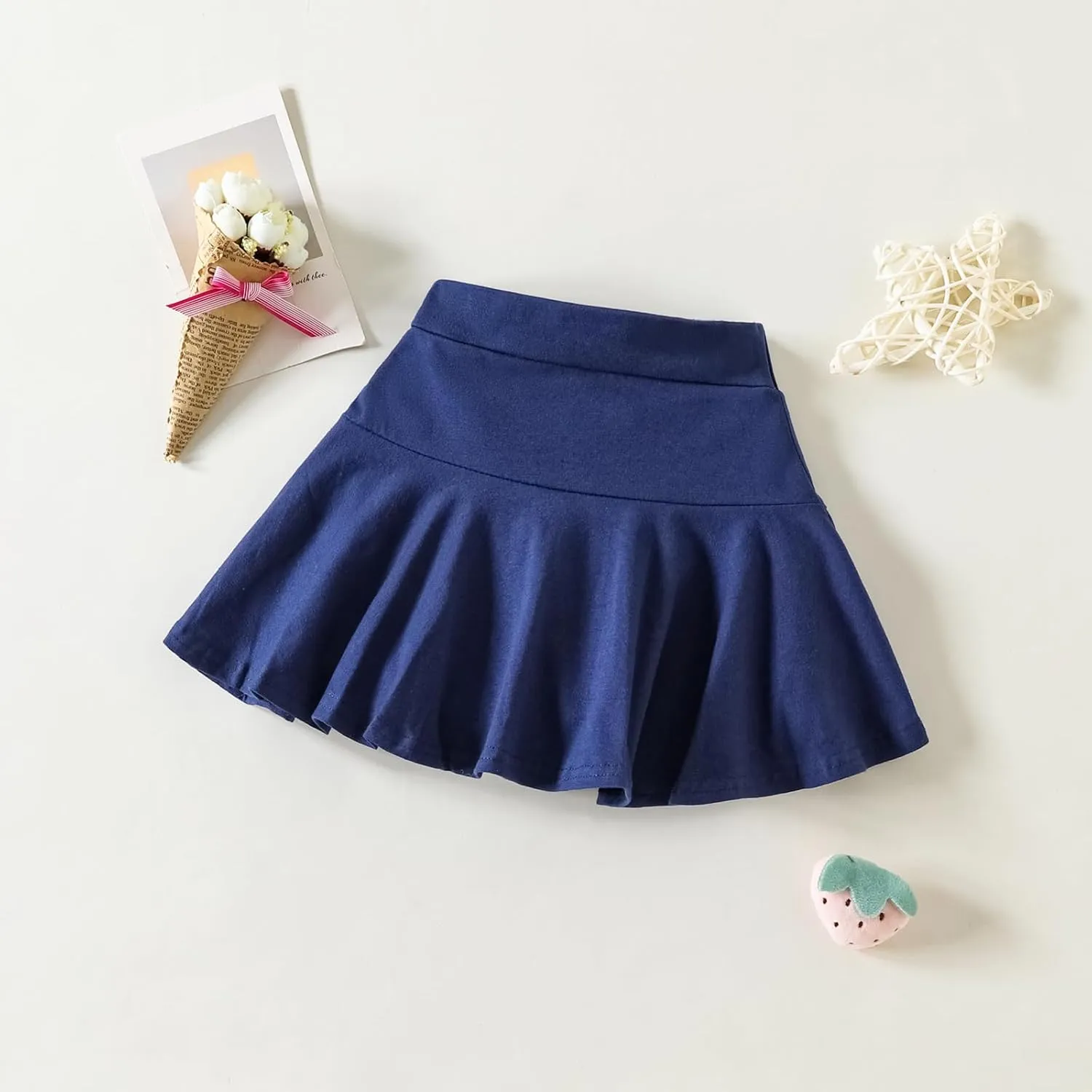 Neutocd Toddler Little Kid Baby Girl Skorts Skirt for Dance Birthday in Solid Mini 100% Polyester