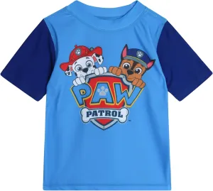 Nickelodeon Boys' Rash Guard Short Sleeve Top - Paw Patrol Chase & Marshall Quick Dry UPF50  Sun Protection Swim Shirt (2T-7)
