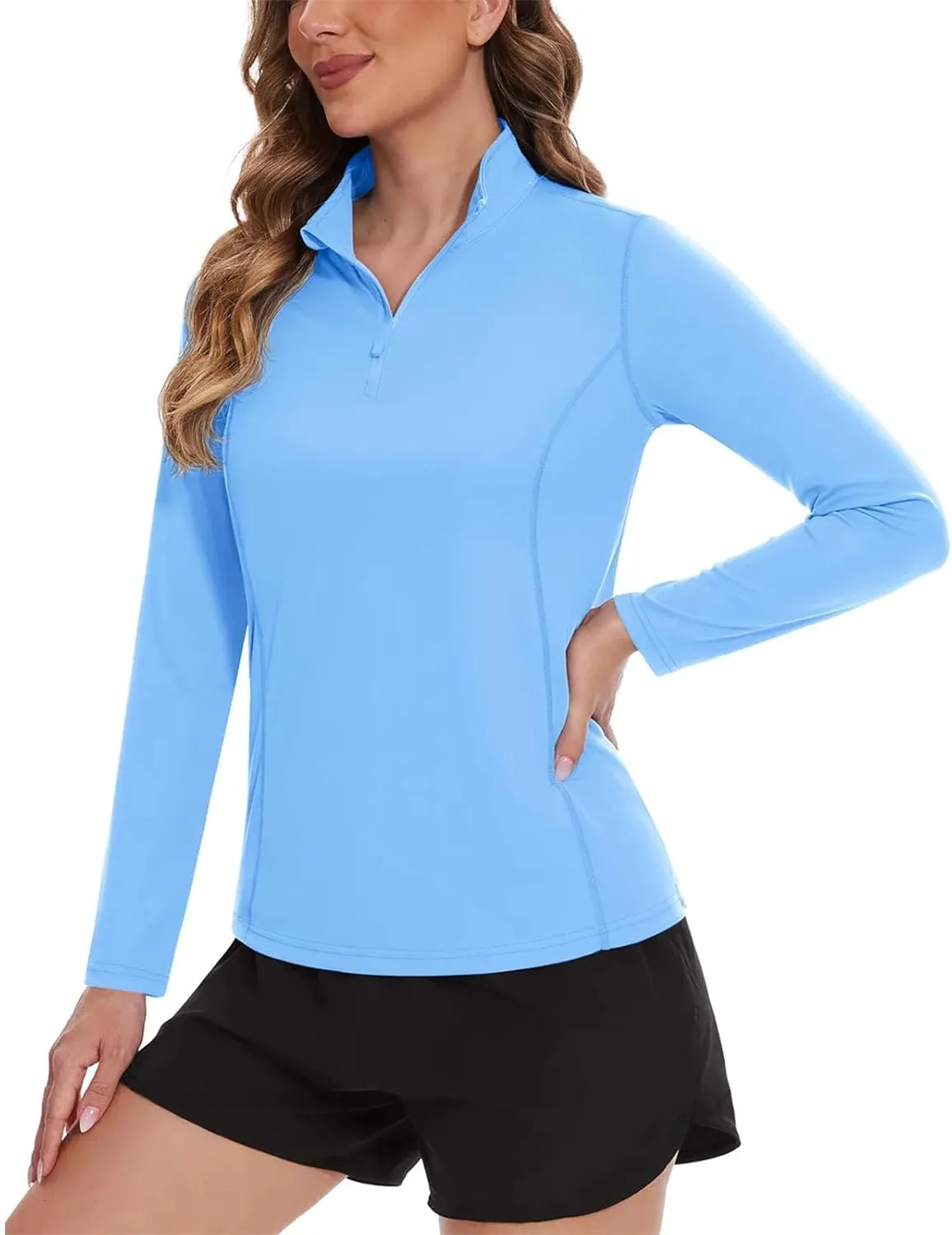 Quick Dry Long Sleeve T-Shirt Women's Long Sleeve UV Pullover