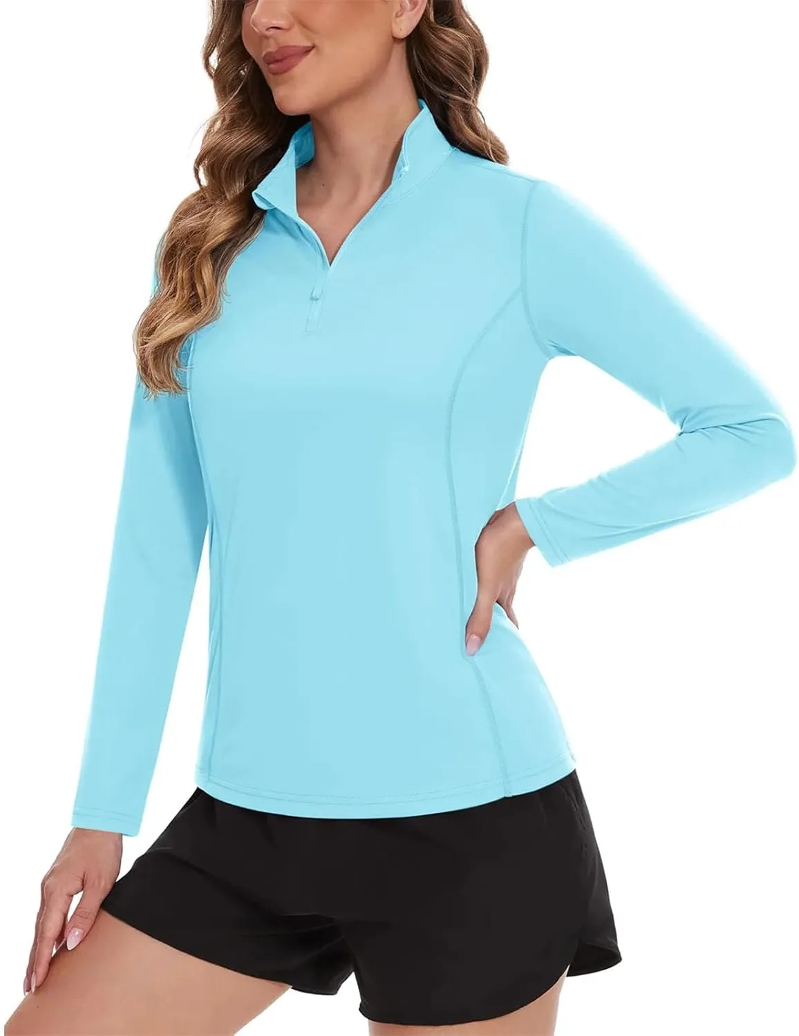 Quick Dry Long Sleeve T-Shirt Women's Long Sleeve UV Pullover