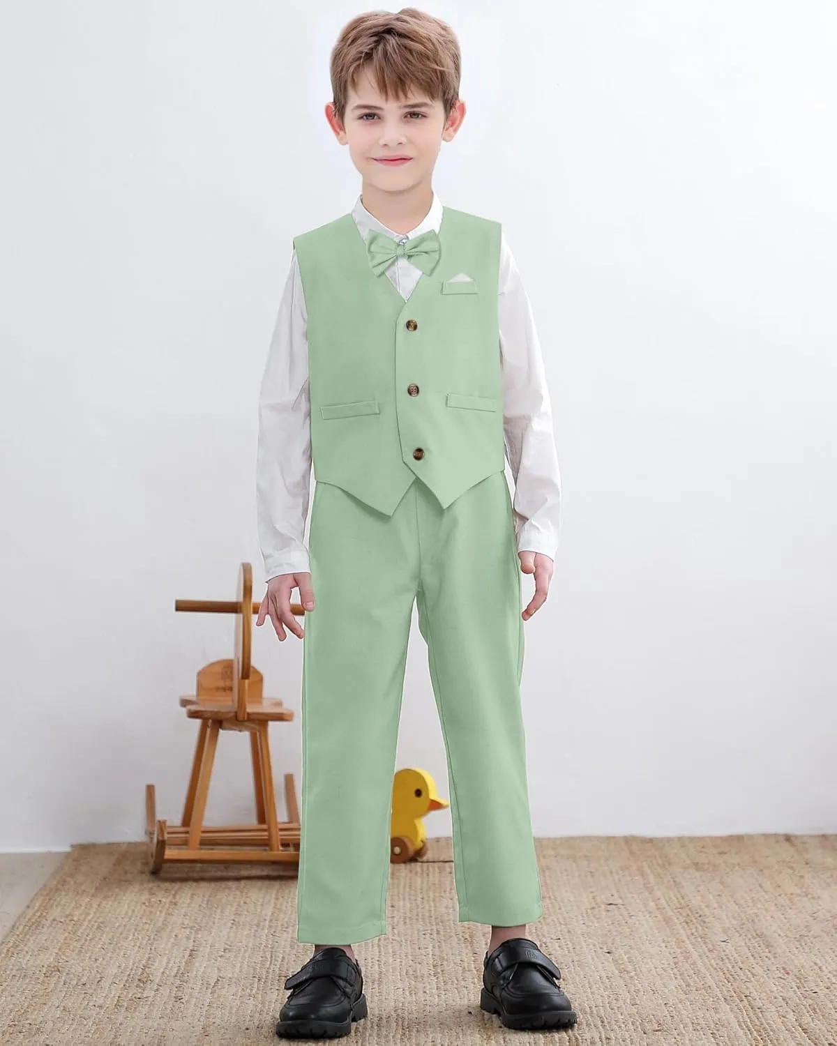 SANGTREE Baby Boys Toddler Gentleman Kids Formal Outfits Long Sleeve Suit Clothing Set 3 Months - 9 Years
