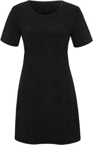 Shirt Dresses for Women A-Line Short Sleeve Polka Dots Mini Sundress 2025 Vacation Casual Beach Summer Dresses