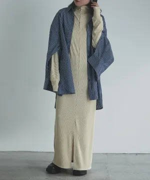 Snap button high neck rib OP