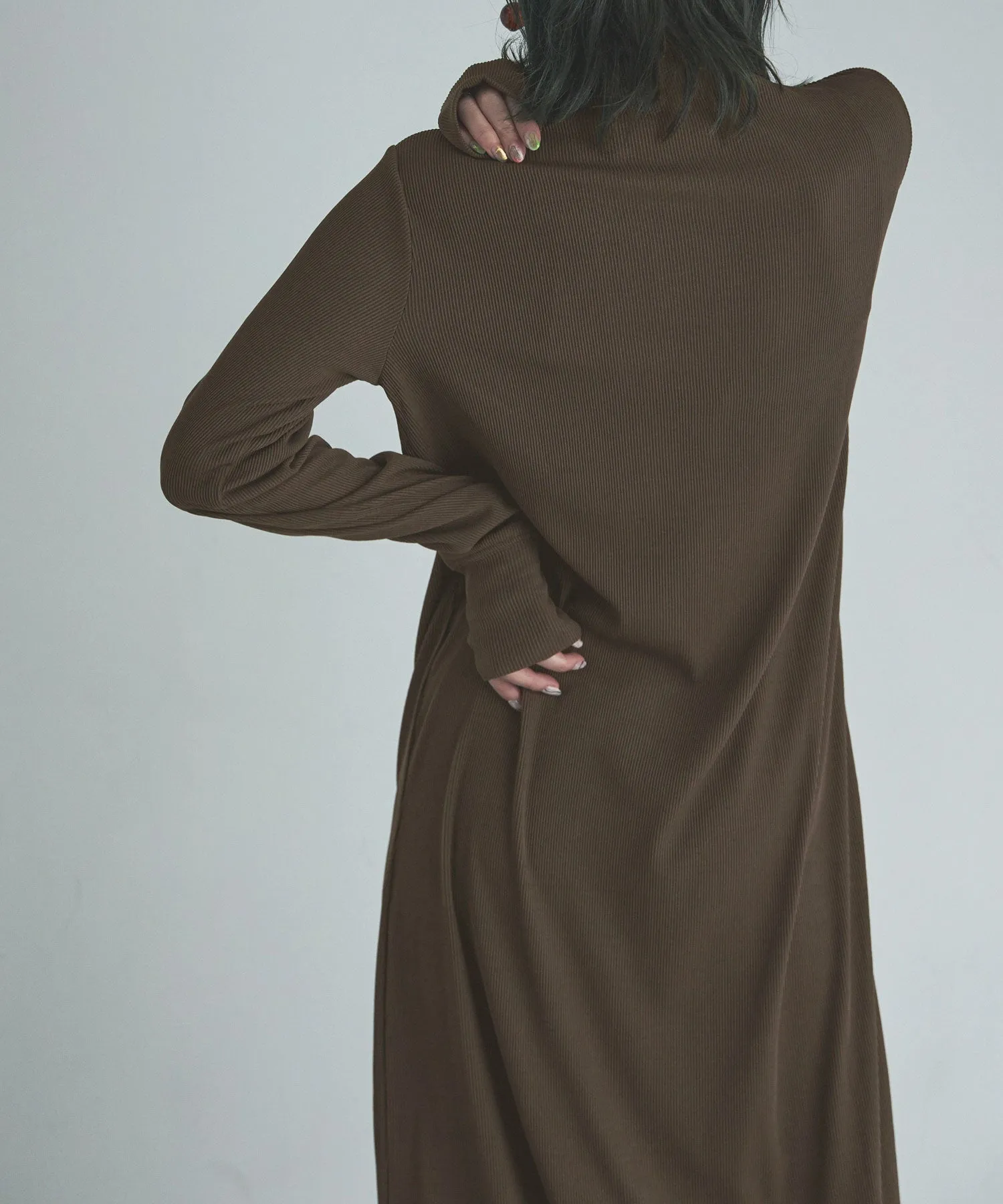 Snap button high neck rib OP