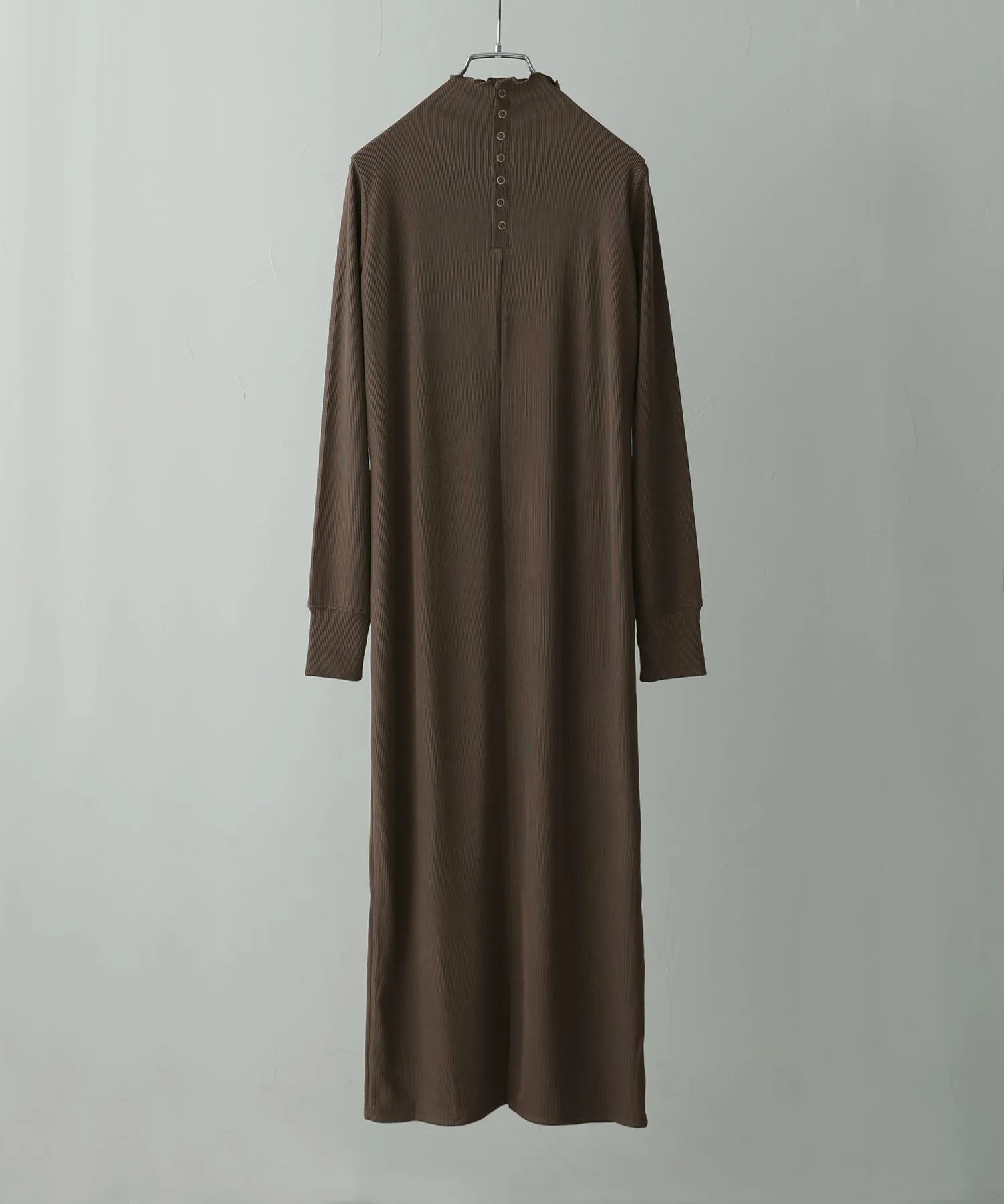 Snap button high neck rib OP