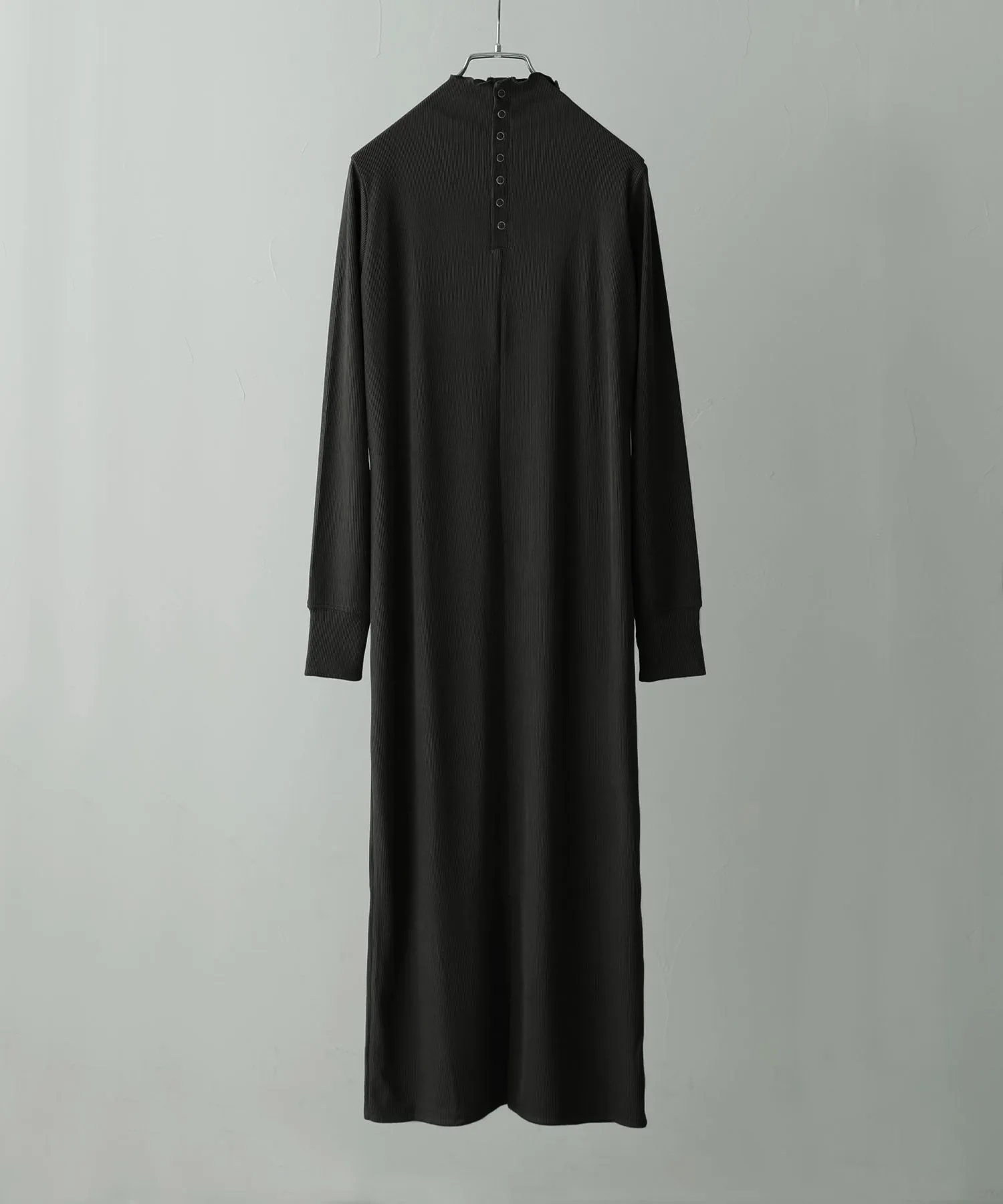 Snap button high neck rib OP