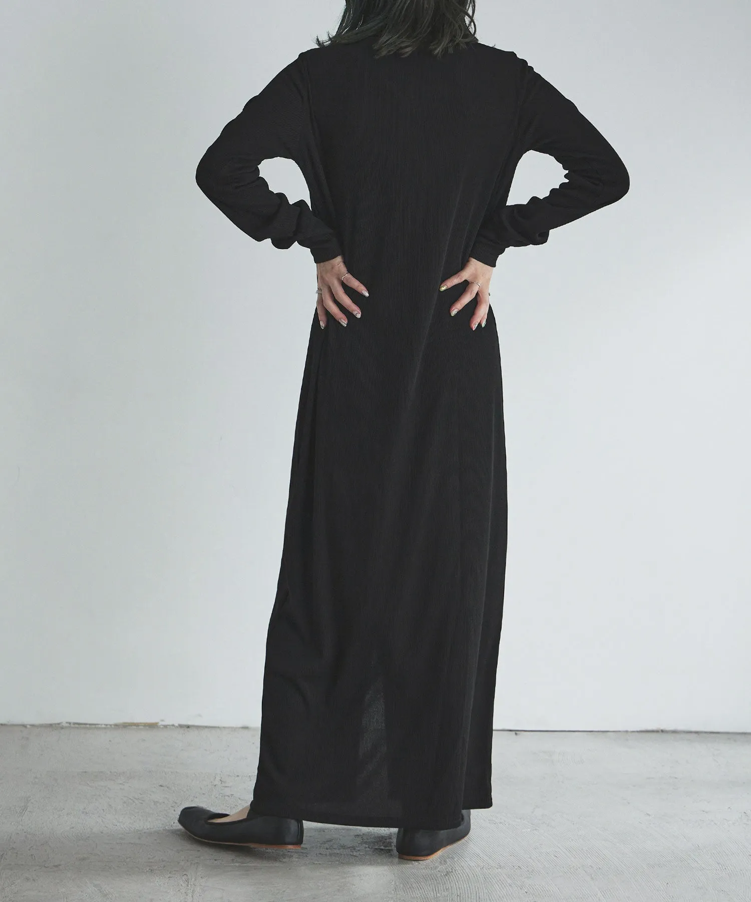 Snap button high neck rib OP