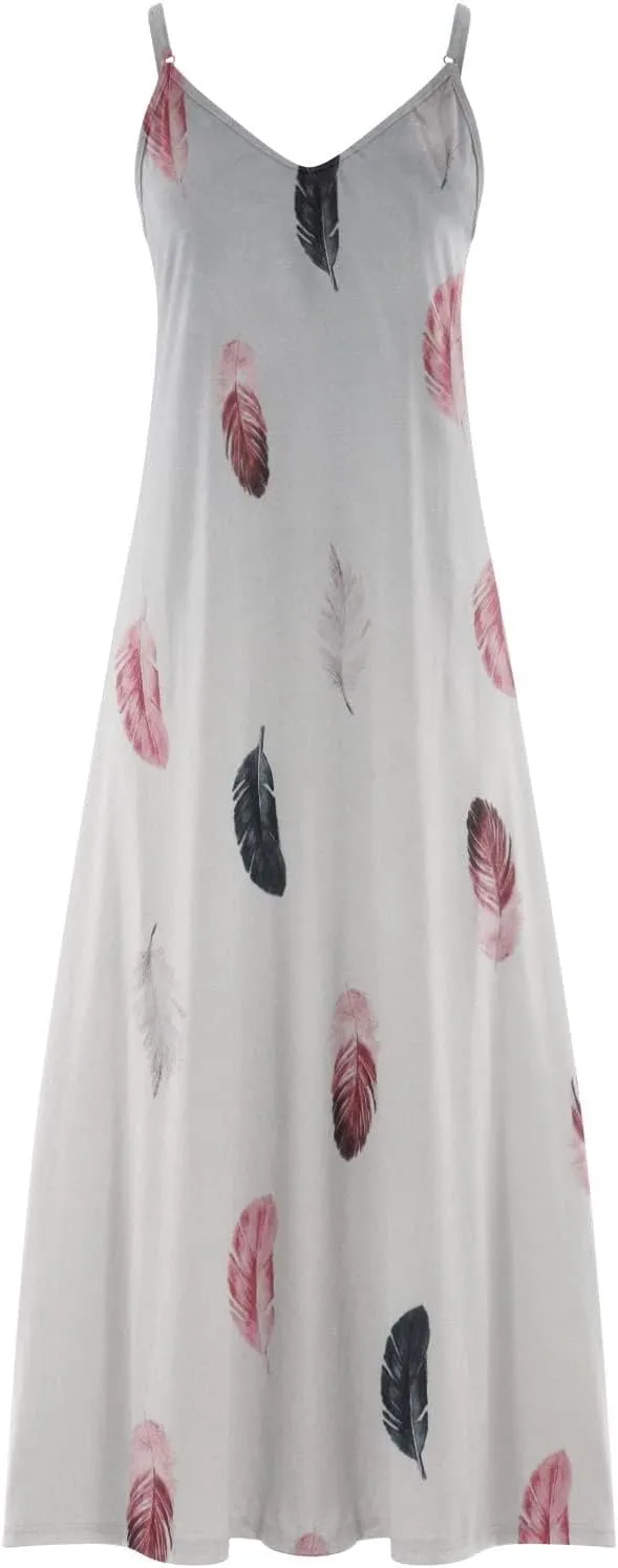 Summer Dresses for Women 2025 Vacation Casual Plus Size Maxi Beach Sun Dress Boho Flowy Long Suspender Sundress