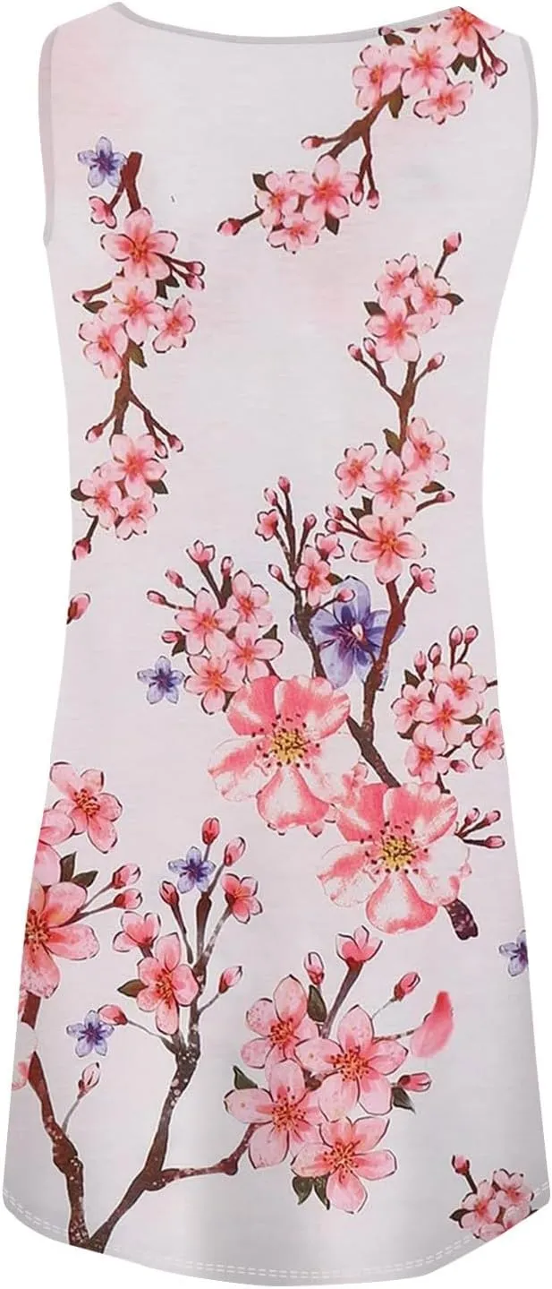 Summer Dresses Women Midi Dresses for Women Dresses Women Sleeveless Loose Swing Summer