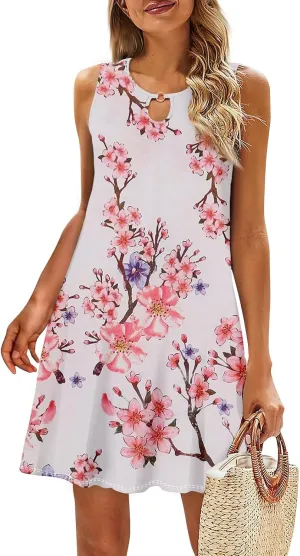 Summer Dresses Women Midi Dresses for Women Dresses Women Sleeveless Loose Swing Summer