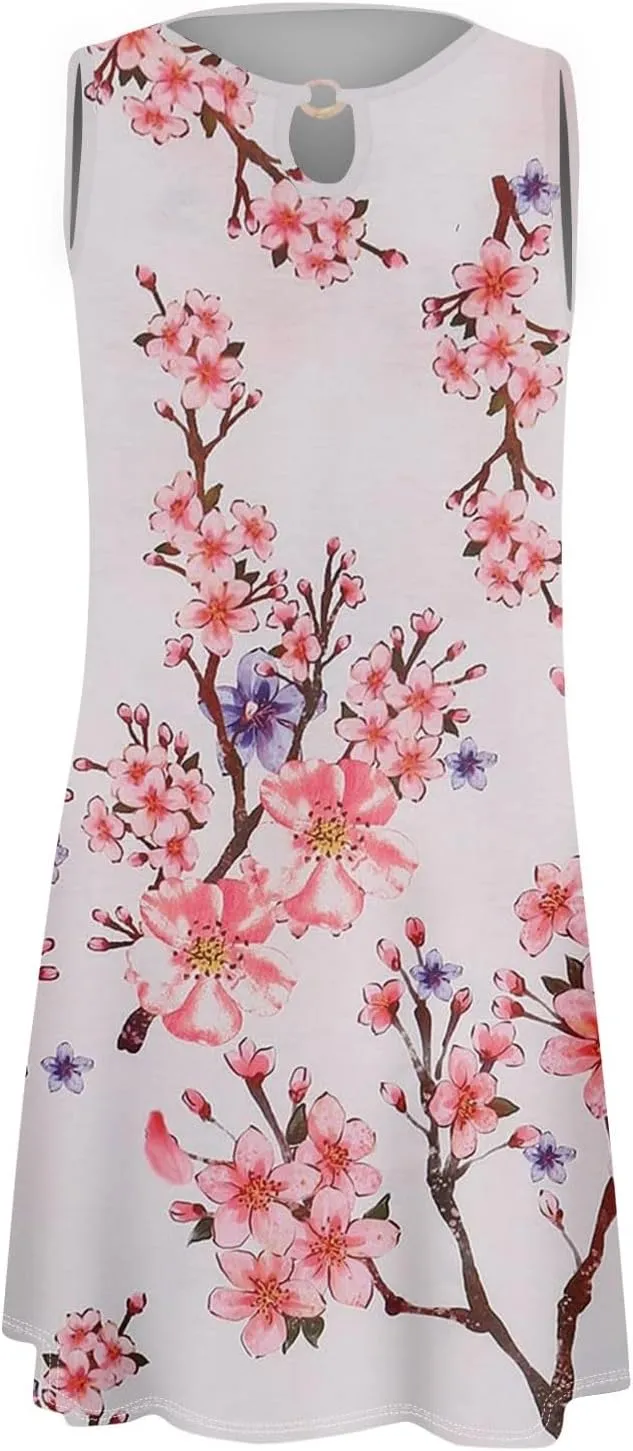 Summer Dresses Women Midi Dresses for Women Dresses Women Sleeveless Loose Swing Summer