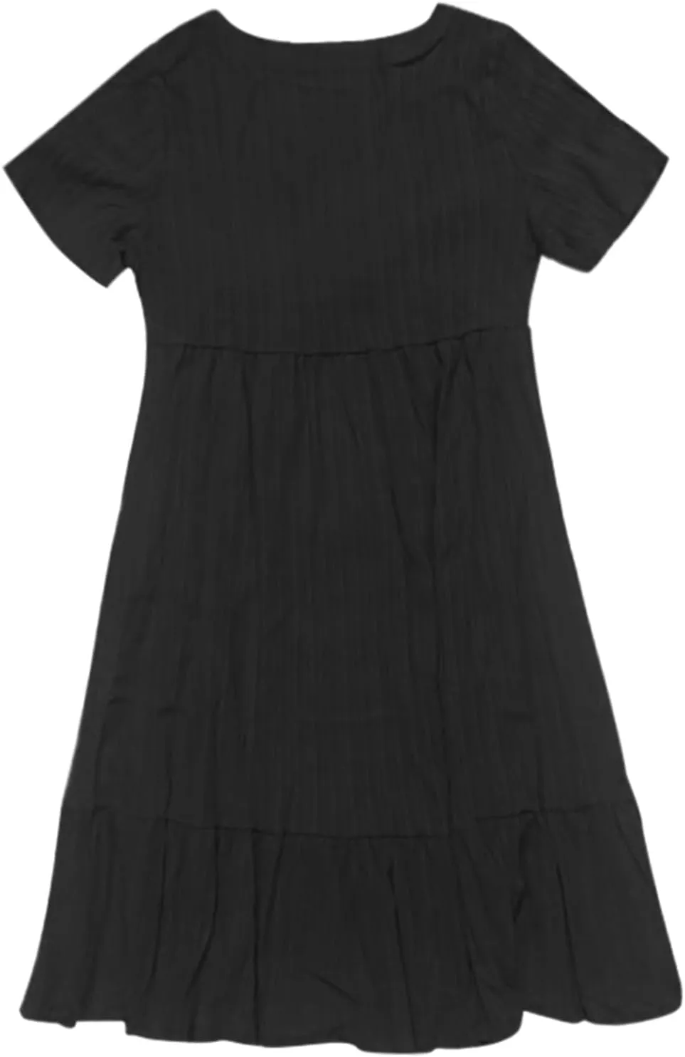 Sun Dresses for Women 2025 Vacation Summer Casual Short Sleeve V Neck Flowy Swing Dress Pleated Ruffle Beach Sundress