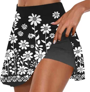 TANGNADE Skorts for Women Dressy Casual Skirt Athletic Inner Shorts for Running Tennis Golf Comfy Workout Sports Outfits