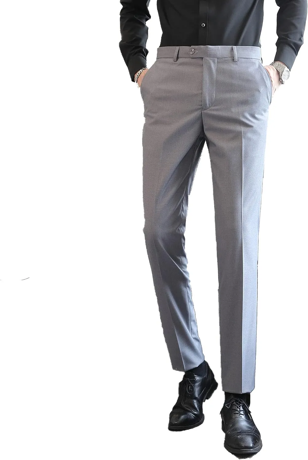 UNINUKOO Mens Suits 2 Piece Double Breasted Tuxedo Suit Slim Fit Wedding Party Dress Formal Suits for Men