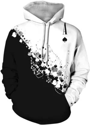 Unisex Oversized 3D Print Streetwear Hoodie - Gender Neutral Pullover with Kangaroo Pockets for Men and Women