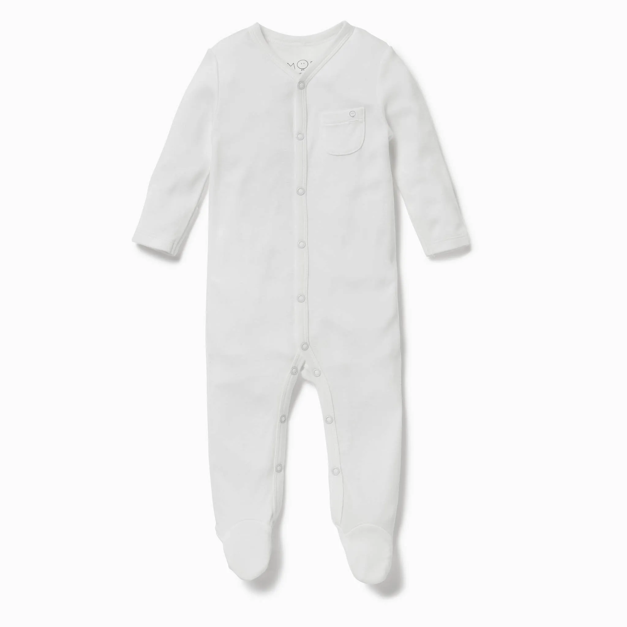 White Snap Baby Pajamas